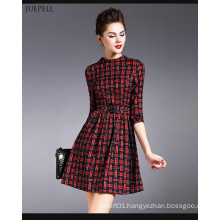 2016 Beautifully Plaid Design Fashion Dress for Women